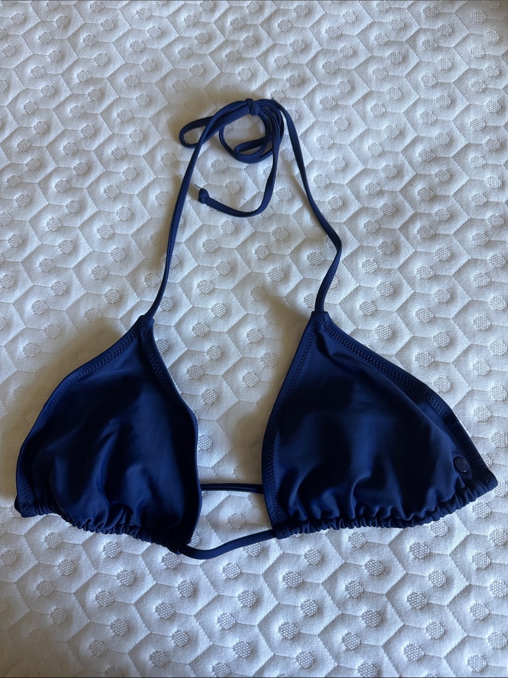 Like New! Volcom Navy Blue Triangle Bikini Top Only